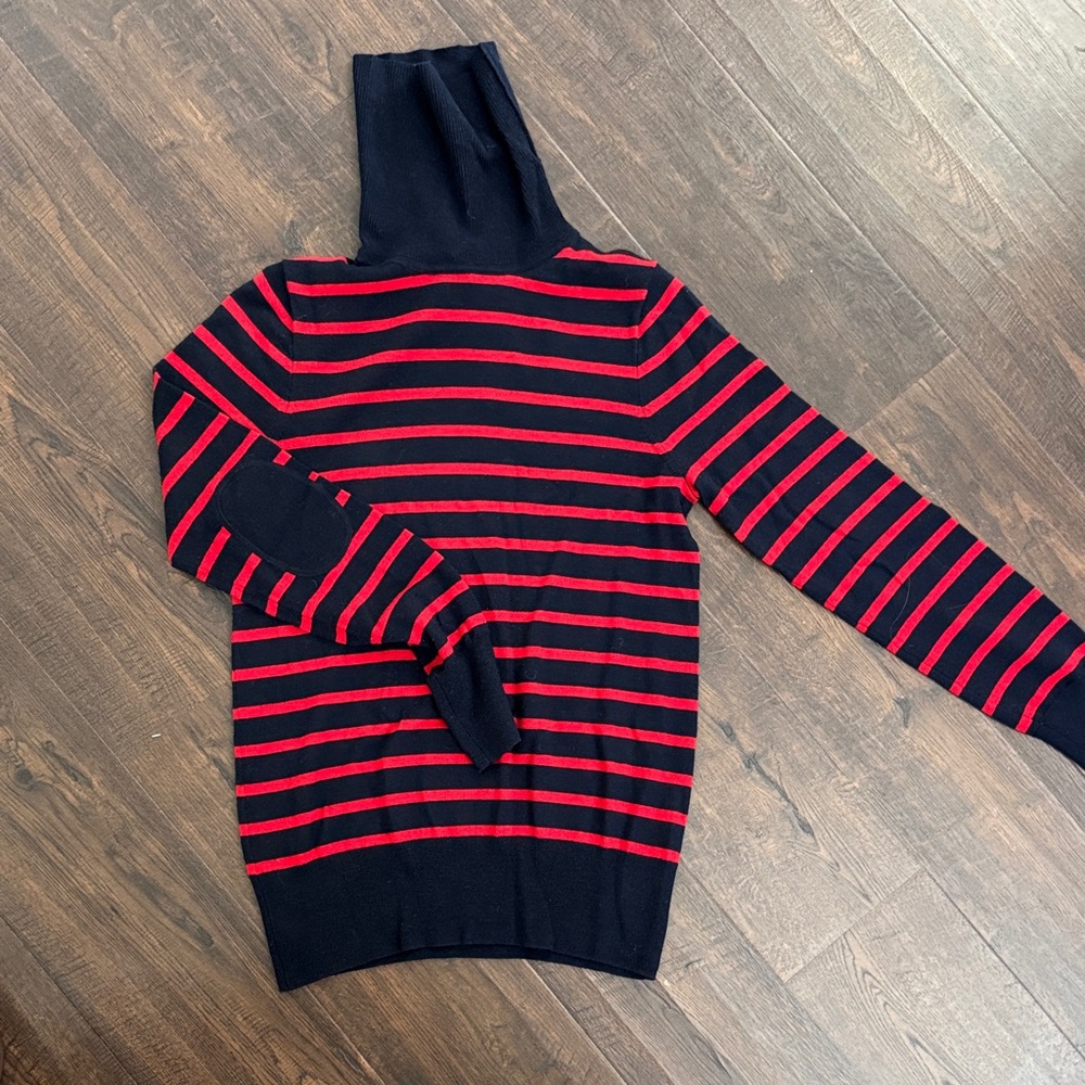 J Crew Striped Turtleneck Sweater S